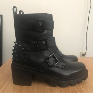 Strapped Embellished Boots
